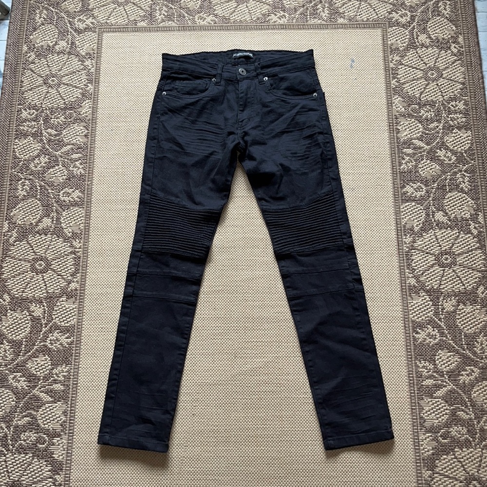 Slim fit stretch men’s black jeans